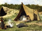 Albert Bierstadt Indian_Camp oil painting reproduction